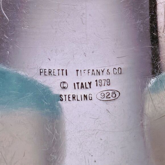 🧧SOLD🎋RARE Vintage 1979 Tiffany & Co. Elsa Peretti Libra Cuff Silver Bracelet - Picture 3 of 9